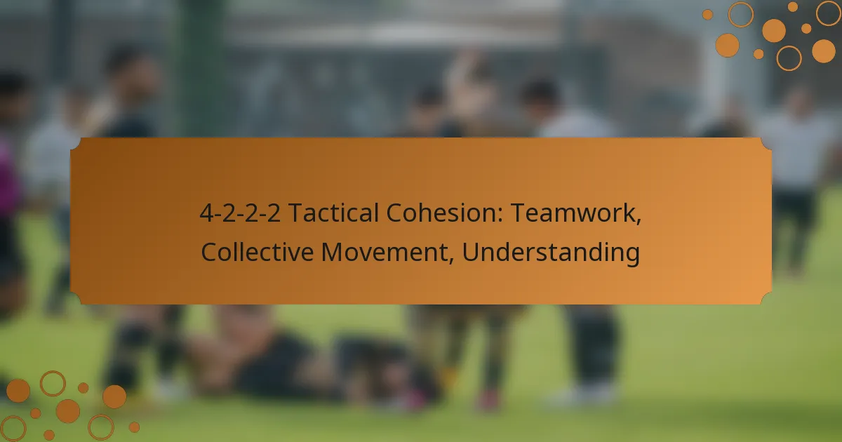 4-2-2-2 Tactical Cohesion: Teamwork, Collective Movement, Understanding