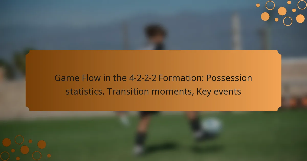Game Flow in the 4-2-2-2 Formation: Possession statistics, Transition moments, Key events