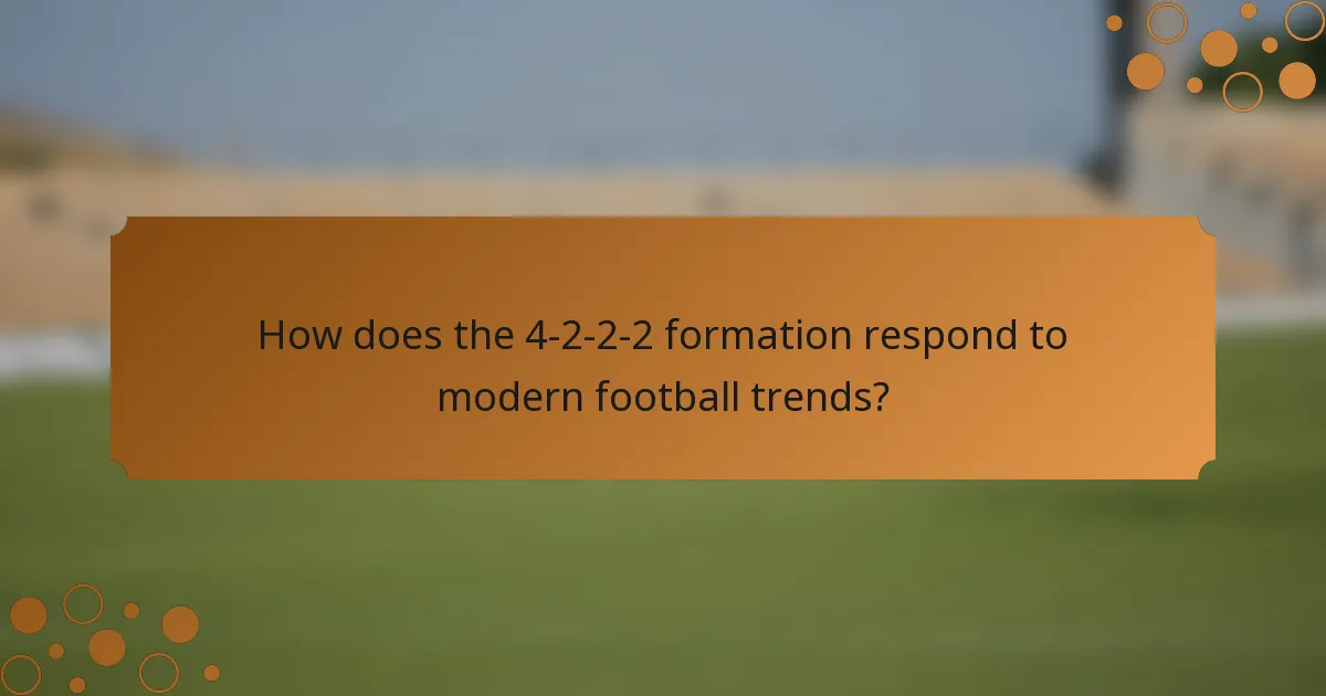 How does the 4-2-2-2 formation respond to modern football trends?