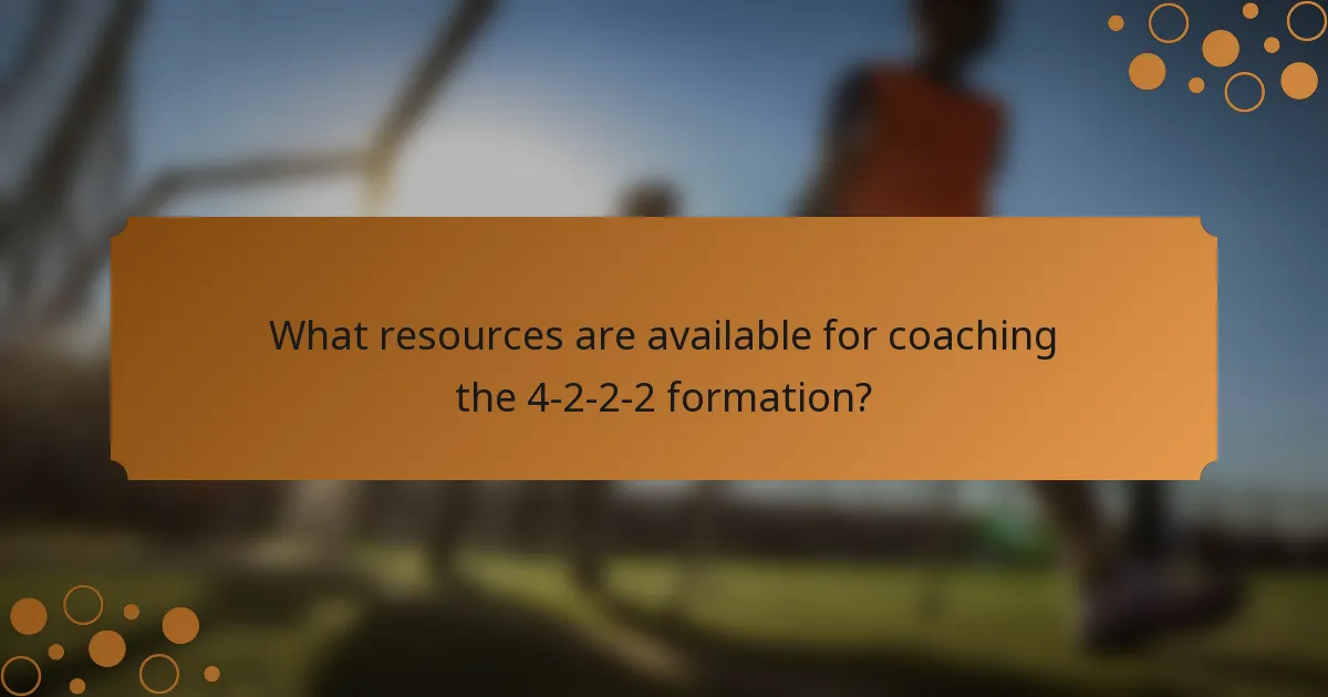 What resources are available for coaching the 4-2-2-2 formation?