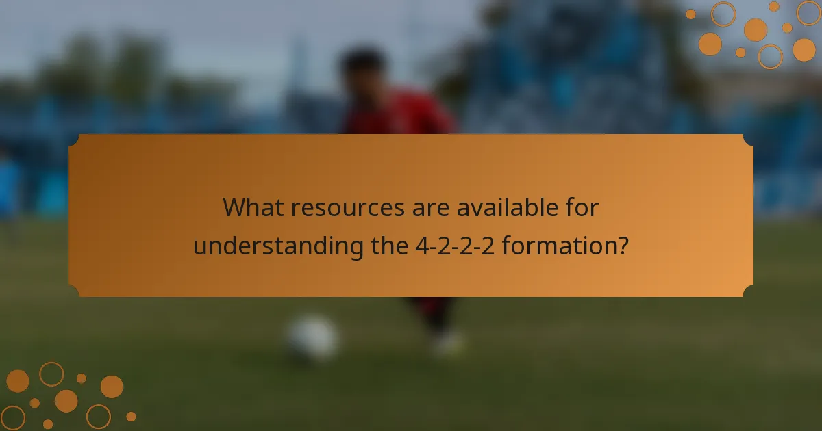 What resources are available for understanding the 4-2-2-2 formation?
